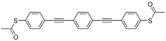 Thioacetic acid S-[4-[4-(4-acetylsulfanylphenylethynyl)-phenylethynyl]-phenyl] ester Struktur
