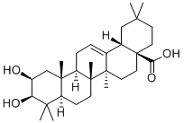 2β,3β-ジヒドロキシオレアナ-12-エン-28-酸 化学構造式