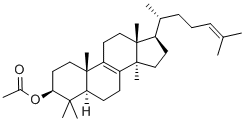 5α-ラノスタ-8,24-ジエン-3β-オールアセタート 化学構造式