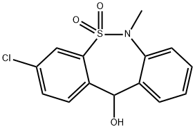 3-クロロ-6,11-ジヒドロ-6-メチルジベンゾ[c,f][1,2]チアゼピン-11-オール5,5-ジオキシド 化学構造式