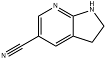 2,3-DIHYDRO-1H-PYRROLO[2,3-B]PYRIDINE-5-CARBONITRILE 结构式