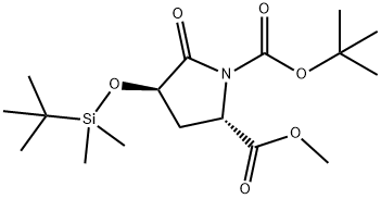 (2S,4R)-1-TERT-BUTYL 2-METHYL 4-((TERT-BUTYLDIMETHYLSILYL)OXY)-5-OXOPYRROLIDINE-1,2-DICARBOXYLATE,267420-70-2,结构式
