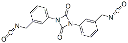 1,3-ビス[3-(イソシアナトメチル)フェニル]-1,3-ジアゼチジン-2,4-ジオン 化学構造式