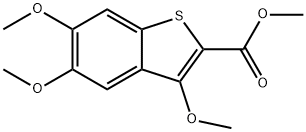 3,5,6-トリメトキシベンゾ[b]チオフェン-2-カルボン酸メチル 化学構造式
