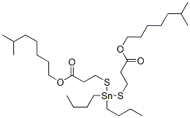 diisooctyl 3,3'-[(dibutylstannylene)bis(thio)]dipropionate  Struktur