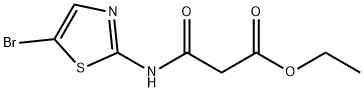 Propanoic  acid,  3-[(5-bromo-2-thiazolyl)amino]-3-oxo-,  ethyl  ester Structure