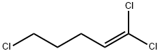 1,1,5-トリクロロ-1-ペンテン 化学構造式