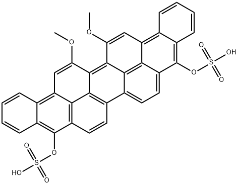 16,17-dimethoxyanthra[9,1,2-cde]benzo[rst]pentaphene-5,10-diyl bis(hydrogen sulphate) Structure