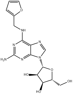 2-氨基-N-(2-呋喃基甲基)腺苷, 26783-39-1, 结构式