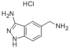3-AMINO-5-AMINOMETHYL-1H-INDAZOLE HYDROCHLORIDE 化学構造式