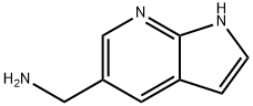 1H-吡咯并[2,3-B]吡啶-5-甲胺, 267876-25-5, 结构式
