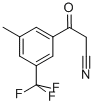 3-OXO-3-(3-METHYL-5-TRIFLUOROMETHYLPHENYL)-PROPIONITRILE 化学構造式