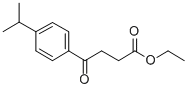 4-(4-イソプロピルフェニル)-4-オキソ酪酸エチル 化学構造式