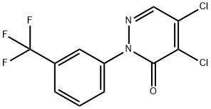 4,5-dichloro-2-[3-(trifluoromethyl)phenyl]pyridazin-3(2H)-one Struktur