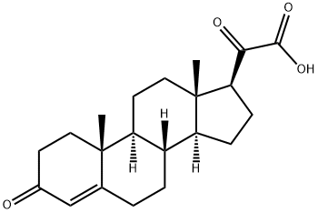 3,20-ジオキソプレグナ-4-エン-21-酸 化学構造式