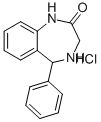 (R,S)-1,3,4,5-TETRAHYDRO-5-PHENYL-2H-1,4-BENZODIAZEPIN-2-ONE HYDROCHLORIDE Structure