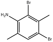 2,4-ジブロモ-3,6-ジメチルアニリン 化学構造式