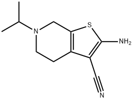 2-AMINO-6-ISOPROPYL-4,5,6,7-TETRAHYDROTHIENO[2,3-C]PYRIDINE-3-CARBONITRILE Struktur