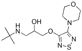 [R,(+)]-1-(tert-ブチルアミノ)-3-[(4-モルホリノ-1,2,5-チアジアゾール-3-イル)オキシ]-2-プロパノール 化学構造式