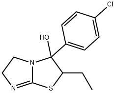 3-(p-chlorophenyl)-2-ethyl-2,3,5,6-tetrahydroimidazo[2,1-b]thiazol-3-ol Struktur
