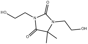 1,3-二羟乙基-5,5-二甲基海因, 26850-24-8, 结构式