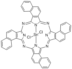 すず(IV) 2,3-ナフタロシアニンジクロリド 化学構造式