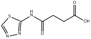 4-オキソ-4-(1,3,4-チアジアゾール-2-イルアミノ)ブタン酸 化学構造式