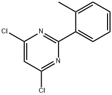 4,6-DICHLORO-2-(2-METHYLPHENYL)PYRIMIDINE 化学構造式