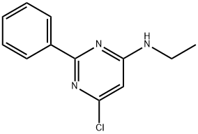 N-(6-氯-2-苯基-4-嘧啶基)-N-乙基胺, 26871-14-7, 结构式