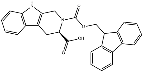 FMOC-D-1,2,3,4-TETRAHYDRONORHARMAN-3-CARBOXYLIC ACID Struktur