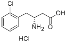 (R)-3-アミノ-4-(2-クロロフェニル)ブタン HYDROCHLORIDE 化学構造式