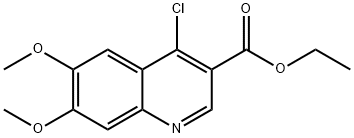 4-CHLORO-6,7-DIMETHOXY-QUINOLINE-3-CARBOXYLIC ACID ETHYL ESTER 结构式
