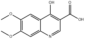 4-hydroxy-6,7-dimethoxyquinoline-3-carboxylic acid 化学構造式