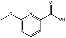 6-メトキシ-2-ピリジンカルボン酸 化学構造式