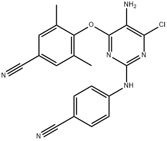 Des(6-aMino-5-broMo)-5-aMino-6-chloro Etravirine 化学構造式