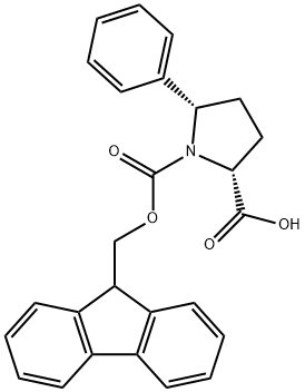 N-芴甲氧羰基-(2R,5S)-5-苯基吡咯烷-2-羧酸,269078-69-5,结构式