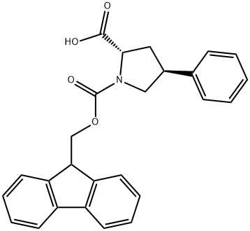 (2S,4S)-FMOC-4-PHENYL-PYRROLIDINE-2-CARBOXYLIC ACID Struktur