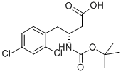BOC-(R)-3-アミノ-4-(2,4-ジクロロフェニル)酪酸 化学構造式