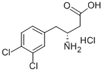 (R)-3-アミノ-4-(3,4-ジクロロフェニル)ブタン酸塩酸塩 化学構造式