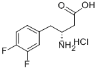 (R)-3-AMINO-4-(3,4-DIFLUOROPHENYL)BUTANOIC ACID HYDROCHLORIDE Struktur