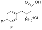 (R)-3-AMINO-4-(3,4-DIFLUOROPHENYL)BUTANOIC ACID HYDROCHLORIDE Structure