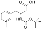 BOC-(R)-3-氨基-4-(3-甲基苯基)丁酸, 269398-83-6, 结构式