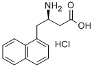 (R)-3-アミノ-4-(1-ナフチル)ブタン酸塩酸塩 化学構造式