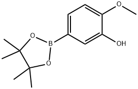2-メトキシ-5-(4,4,5,5-テトラメチル-1,3,2-ジオキサボロラン-2-イル)フェノール 化学構造式