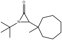 1-tert-Butyl-3-(1-methylcycloheptyl)aziridin-2-one Struktur