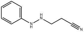 1-フェニル-2-(β-シアノエチル)ヒドラジン 化学構造式