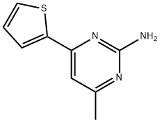 4-メチル-6-(2-チエニル)-2-ピリミジンアミン 化学構造式