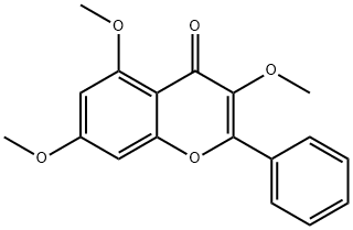 3,5,7-トリメトキシフラボン 化学構造式