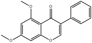 5,7-ジメトキシイソフラボン 化学構造式