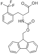 FMOC-(R)-3-氨基-4-(2-三氟甲苯基)丁酸, 269726-72-9, 结构式